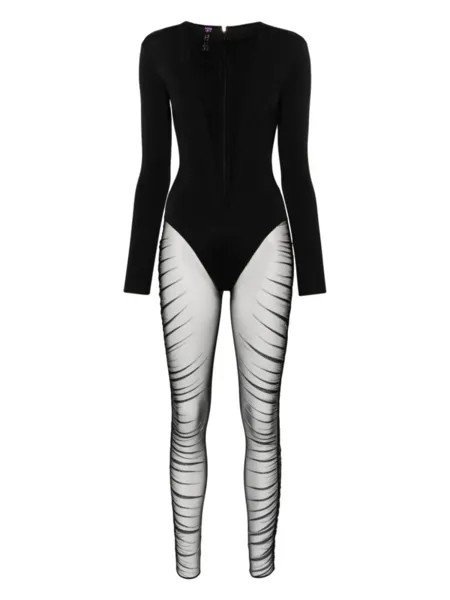Maison Close комбинезон с сетчатыми вставками, черный