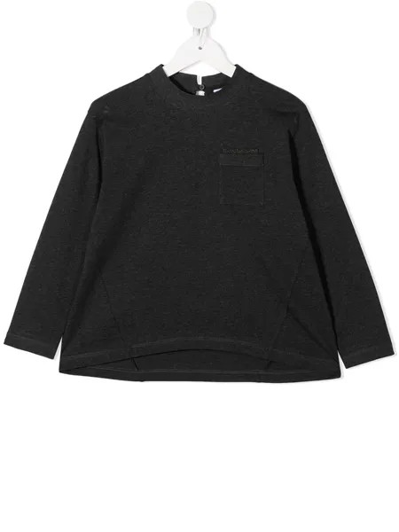 Brunello Cucinelli Kids футболка с круглым вырезом и длинными рукавами