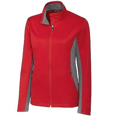 Женская куртка Cutter - Buck Navigate Softshell с молнией во всю длину - кардинал красный - L
