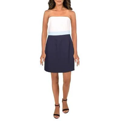 Темно-синее мини-платье-футляр без бретелек без бретелек Likely Womens Marena 6 BHFO 7880