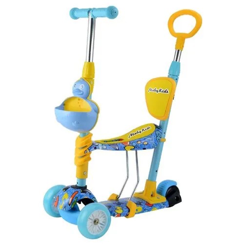 Кикборд Moby Kids Утенок 3в1 желтый/голубой