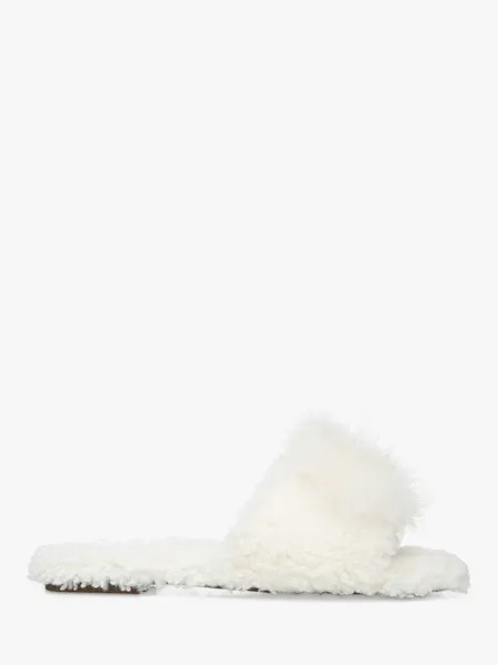 Sam Edelman Francie Pom Pom Бархатные шлепанцы, цвет слоновой кости