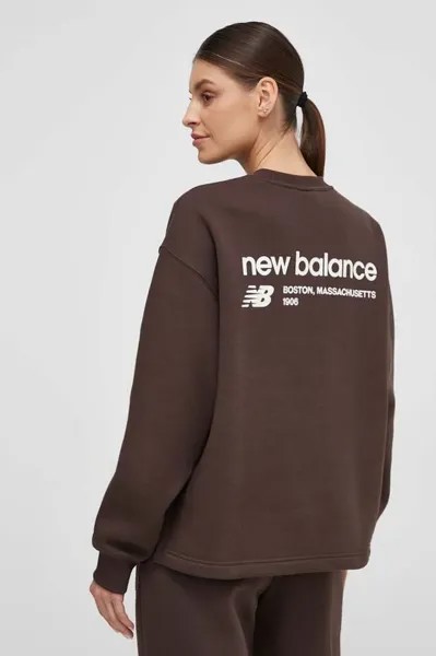 Толстовка New Balance, коричневый