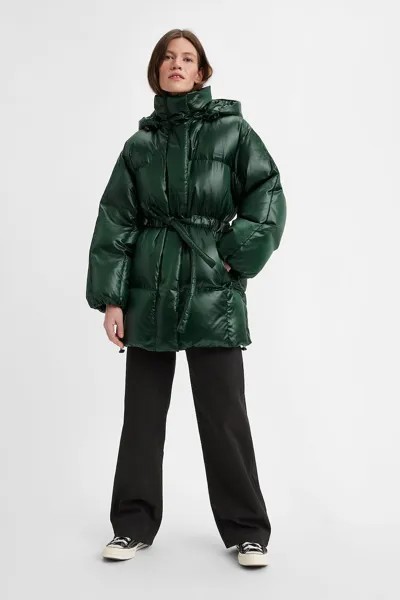 Пушистая зимняя куртка со звеном Levi'S, зеленый
