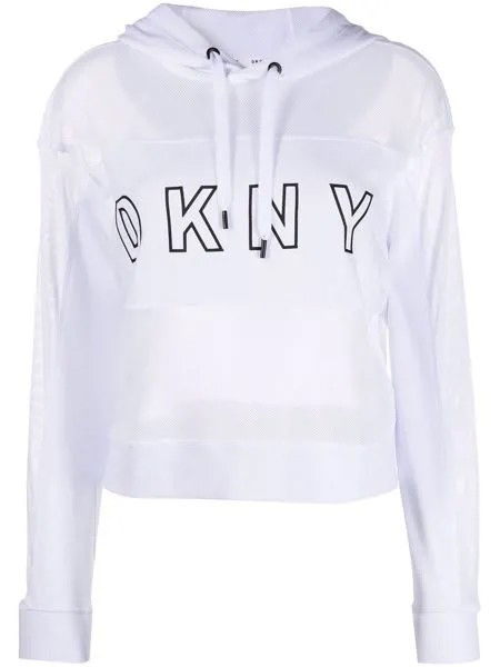 DKNY худи с прозрачной вставкой и логотипом