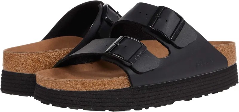 Сандалии на плоской подошве Papillio by Birkenstock Arizona Platform Vegan Sandal Birkenstock, цвет Black Birko-Flor