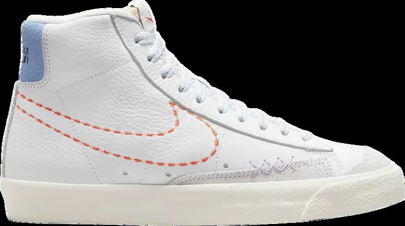 Nike W Blazer Mid 77 Nike 101 Белый Оранжевый Синий DX2350-100 Женские 11,5 Мужские 10