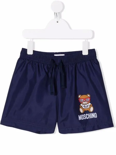 Moschino Kids teddy-print swim shorts