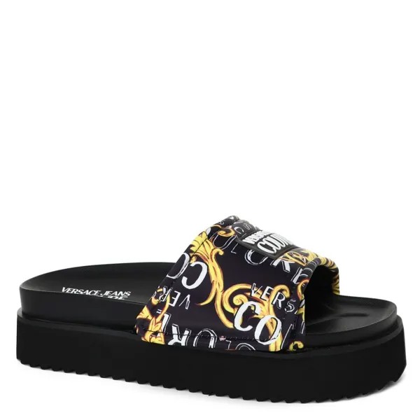 Шлепанцы женские Versace Jeans Couture 74VA3SM4 черные 37 EU