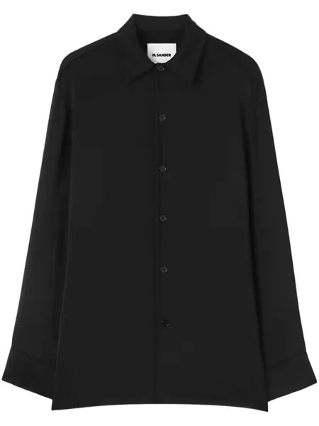 Jil Sander рубашка с длинными рукавами, черный