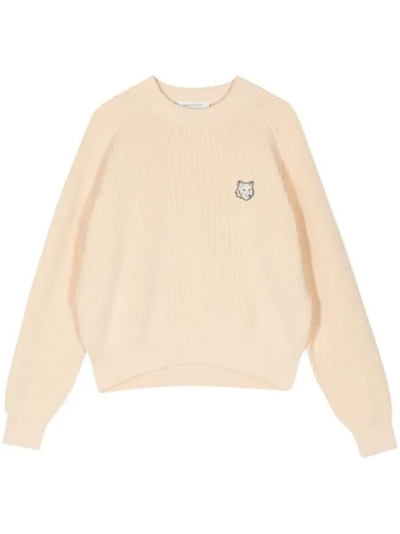 Maison Kitsuné джемпер с аппликацией Bold Fox, нейтральный цвет