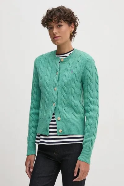 Шерстяной кардиган Polo Ralph Lauren, зеленый