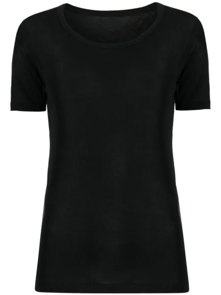 Футболка с широким вырезом Yohji Yamamoto, черный