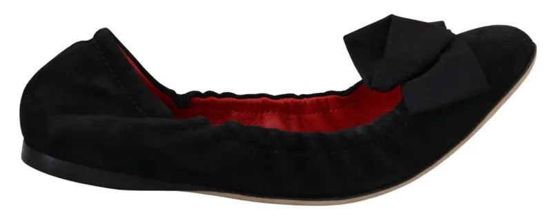 DOLCE - GABBANA Туфли Черные замшевые балетки на плоской подошве EU37 / US6,5 Рекомендуемая розничная цена 700 долларов США