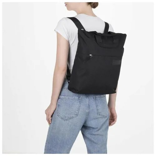 Рюкзак-сумка, отдел на молнии, наружный карман, цвет чёрный
