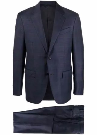 Ermenegildo Zegna клетчатый костюм с однобортным пиджаком