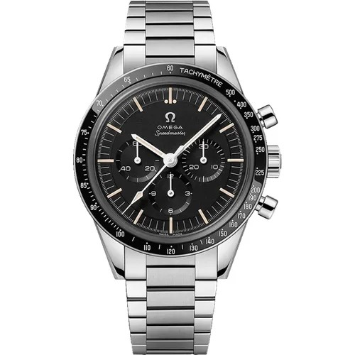 Наручные часы OMEGA, серебряный, черный