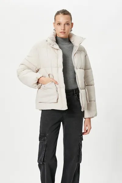 Стеганая зимняя куртка Koton, серый
