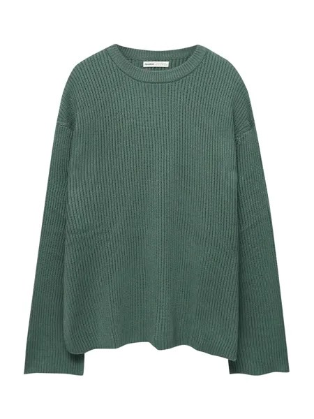 Свитер Pull&Bear, темно-зеленый