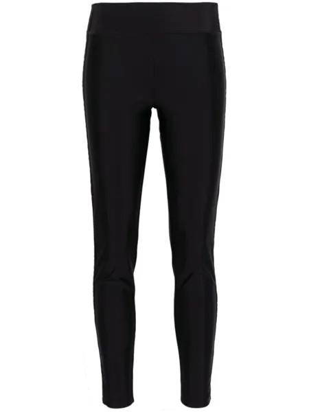 Versace Jeans Couture легинсы с жаккардовым логотипом, черный