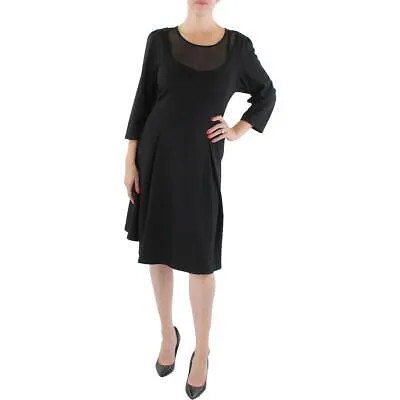 Женское черное вечернее платье миди City Chic со складками до середины икры S BHFO 3774