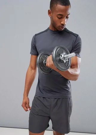 Серая эластичная футболка New Look SPORT-Серый