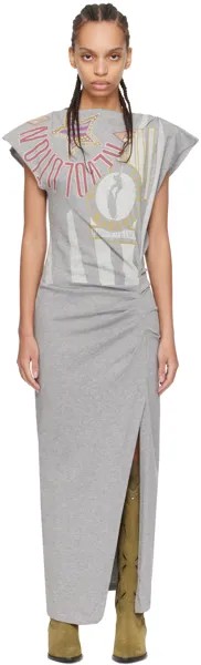 Серое платье макси Nadela Isabel Marant Etoile, цвет Grey
