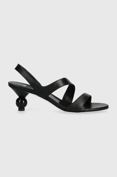 Кожаные сандалии Zigano Weekend Max Mara, черный