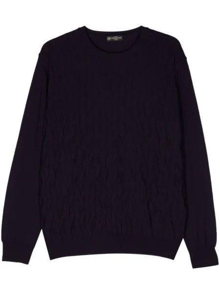Джемпер с узором шеврон Corneliani, фиолетовый