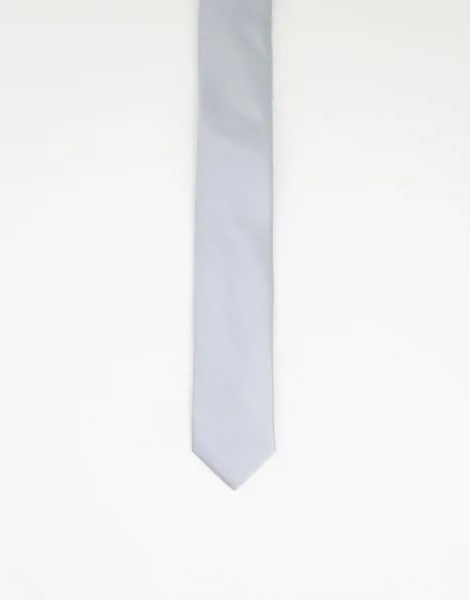 Атласный свадебный галстук серого цвета Gianni Feraud-Серый