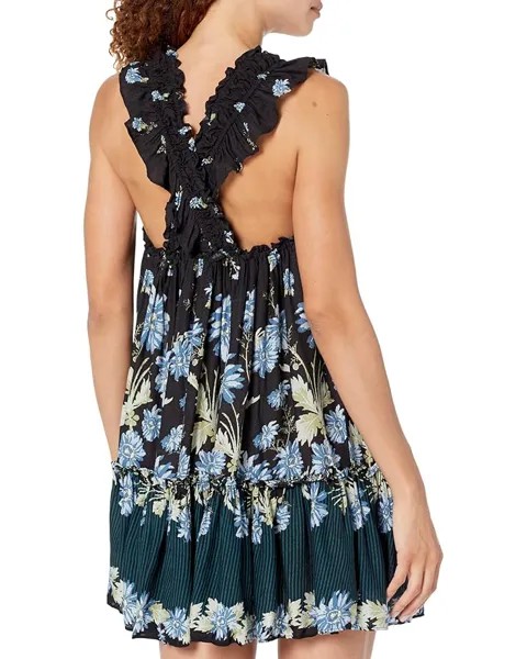 Платье Free People Bali Wild Daisy Slip, цвет Black Combo