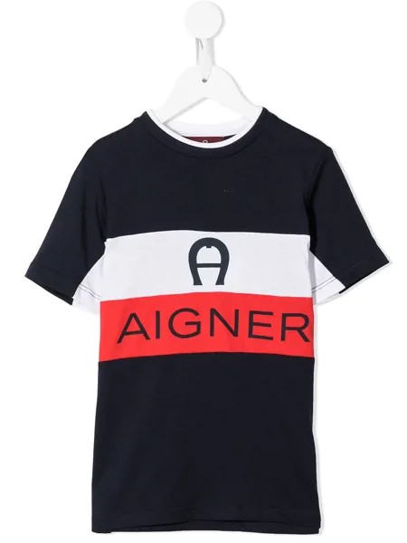 Aigner Kids футболка с логотипом