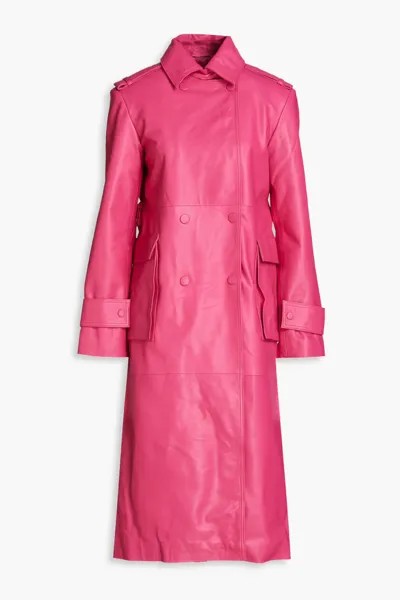 Двубортное кожаное пальто Pirene Remain Birger Christensen, розовый