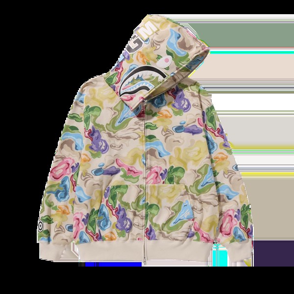 Худи BAPE Art Camo Shark 'Multicolor', разноцветный