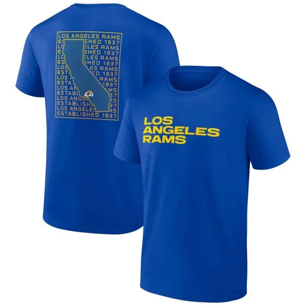 Мужская двусторонняя футболка Profile Royal Los Angeles Rams Big & Tall