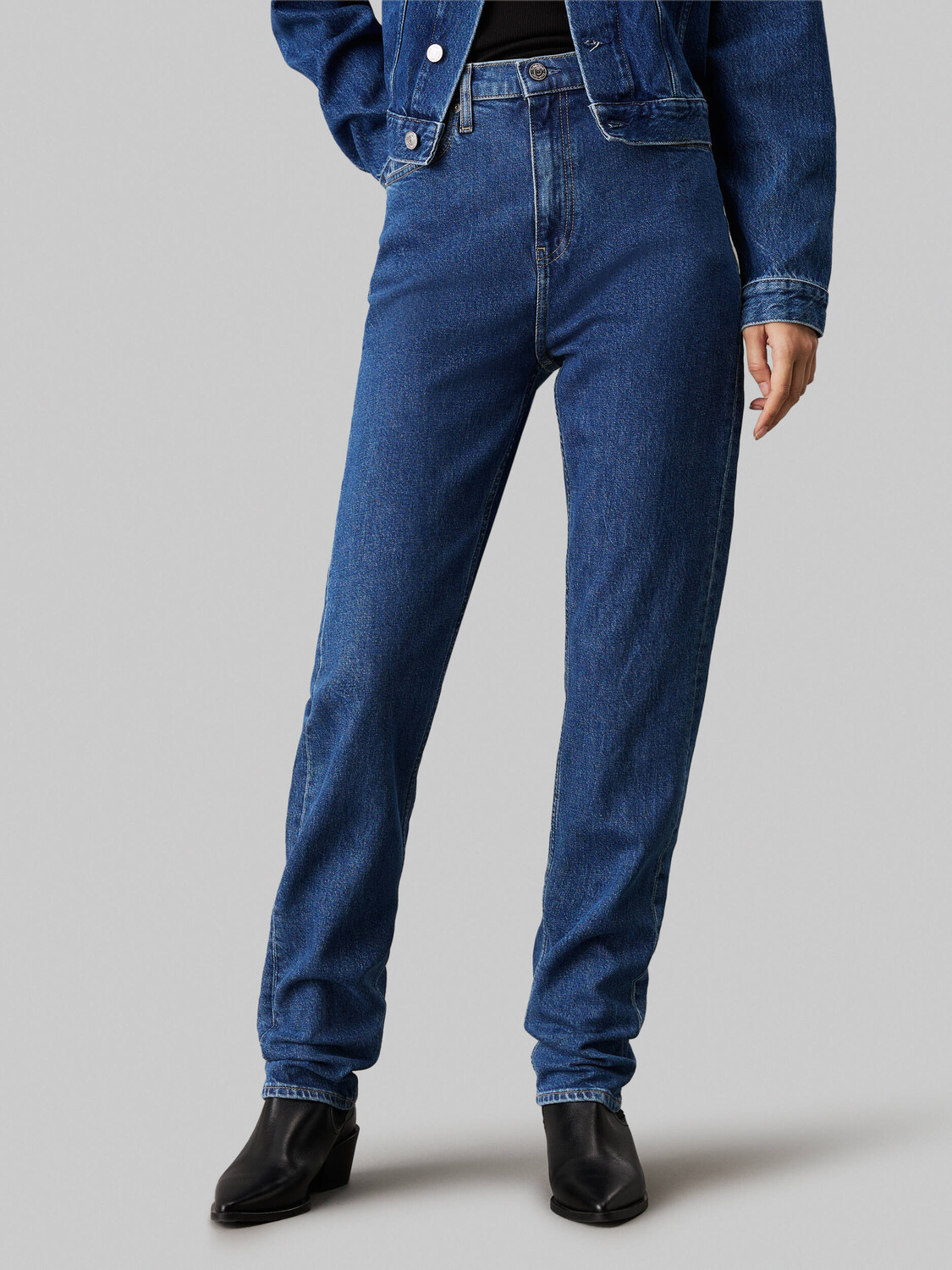 Джинсы CALVIN KLEIN JEANS Straight fit, синий