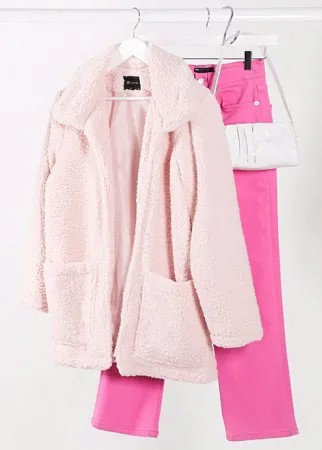 Розовая длинная флисовая куртка I Saw It First-Розовый