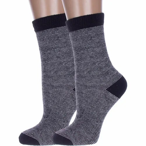 Носки HOBBY LINE, 2 пары, размер 36-40, черный