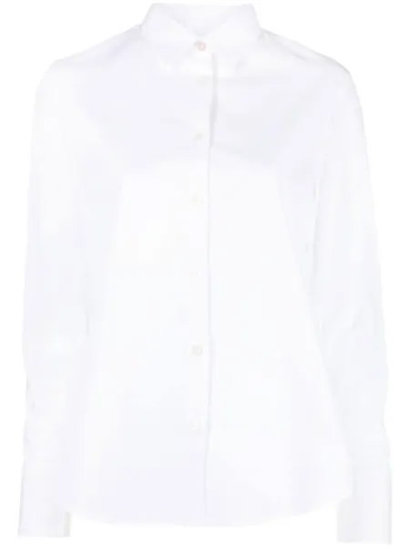 PS Paul Smith long-sleeve cotton shirt, белый