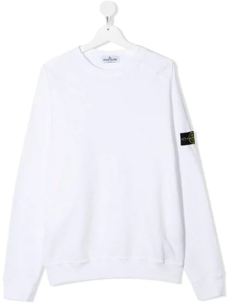 Stone Island Junior толстовка с нашивкой-логотипом