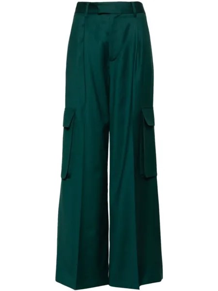 AMIRI шерстяные брюки карго широкого кроя, зеленый