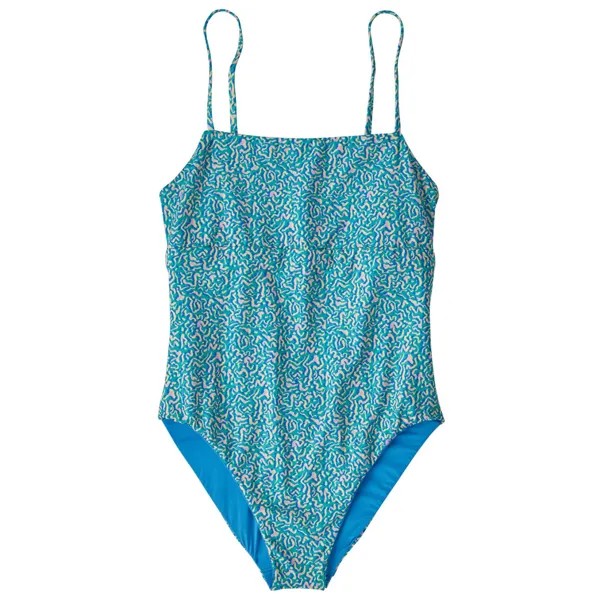 Купальник Patagonia Women's Reversible Sunrise Slider 1 Piece, цвет Sea Texture/Subtidal Blue