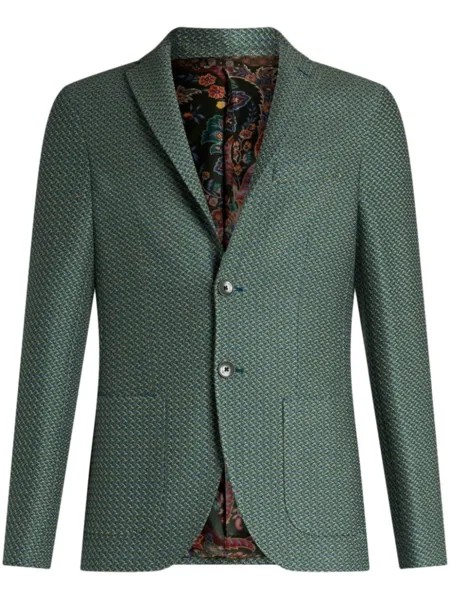 ETRO однобортный пиджак, зеленый