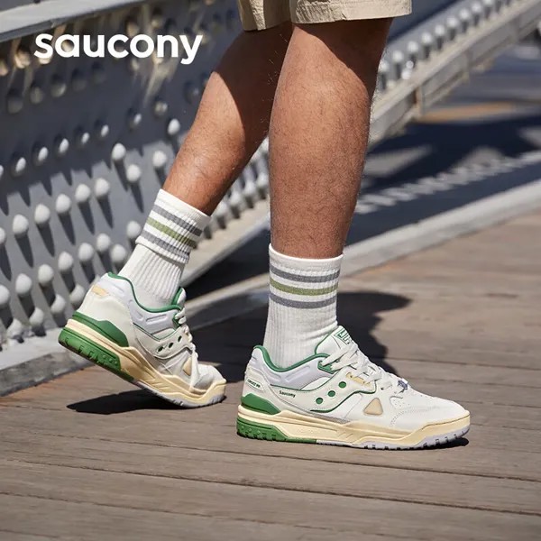 Кроссовки классические унисекс Saucony Cross 90 PRM для спорта и отдыха, серый / зеленый