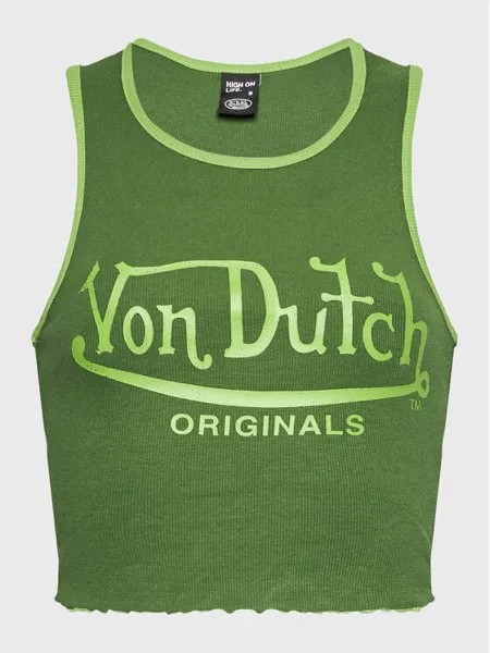 Топ приталенного кроя Von Dutch, зеленый