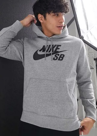 Серый худи с логотипом Nike