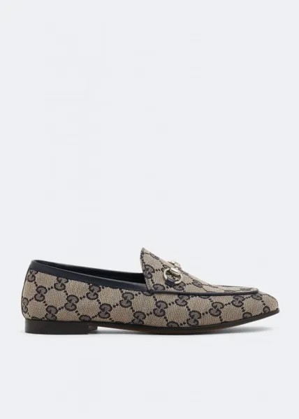 Лоферы GUCCI  Jordaan GG loafers, бежевый