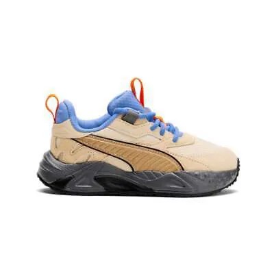 Puma RsTrck Explore Бежевые кроссовки на шнуровке для мальчиков Повседневная обувь 39174901