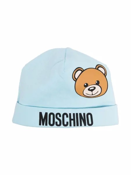 Moschino Kids шапка бини с принтом Teddy Bear