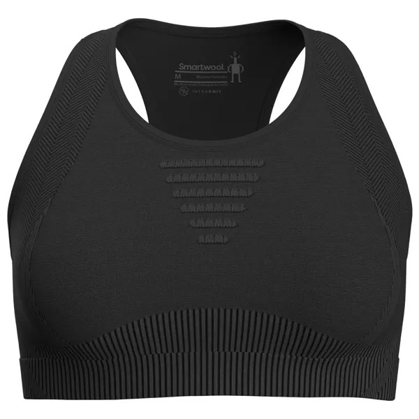 Спортивный бюстгальтер Smartwool Women's Intraknit Racerback Bra, цвет Black Heather II